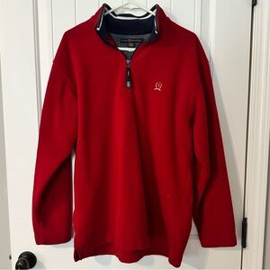 Tommy Hilfiger men’s dark red 1/4 zip fleece pullover men’s size large shirt